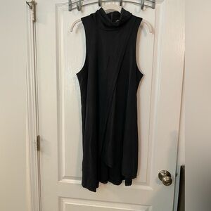 We the free Sleeveless black Modal asymmetrical dress free people Small boho GUC
